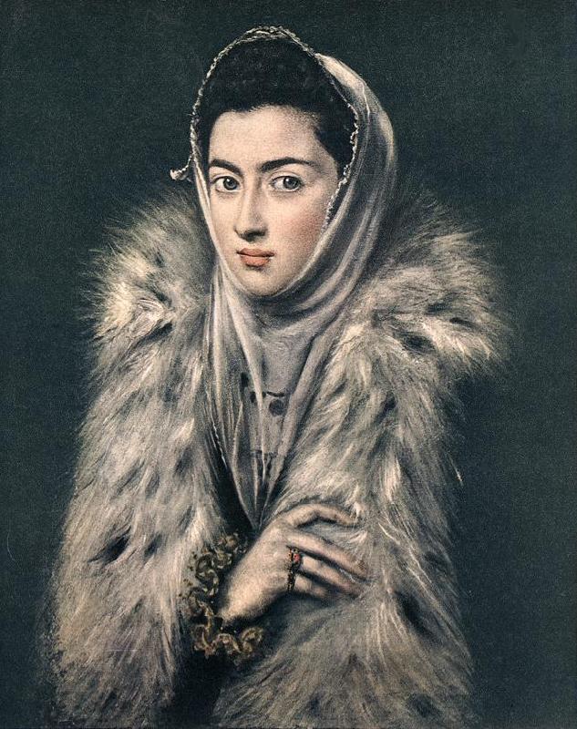 GRECO, El Lady with a Fur sfhg China oil painting art
